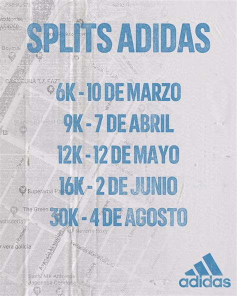 adidas splits fechas